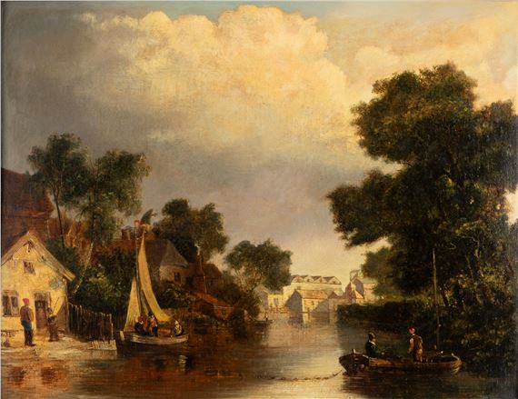 River landscape by John Berney Crome