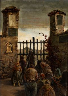 Figures in prayer - Attilio Bizzozero