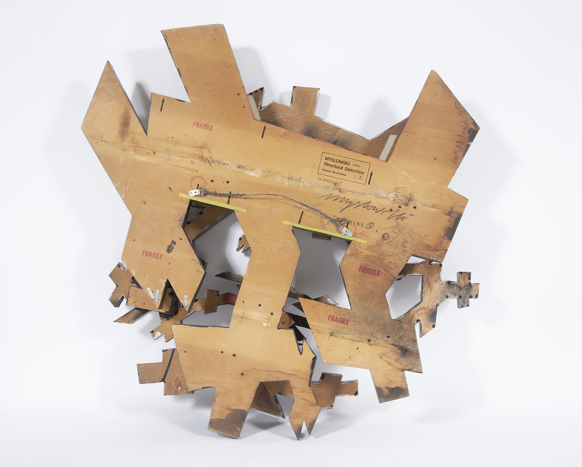 Artwork by Tadeusz Myslowski, Structural Distortion, Made of Painted wood