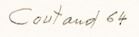 Lucien Coutaud signature on Engraving (2), 1959; 1964.