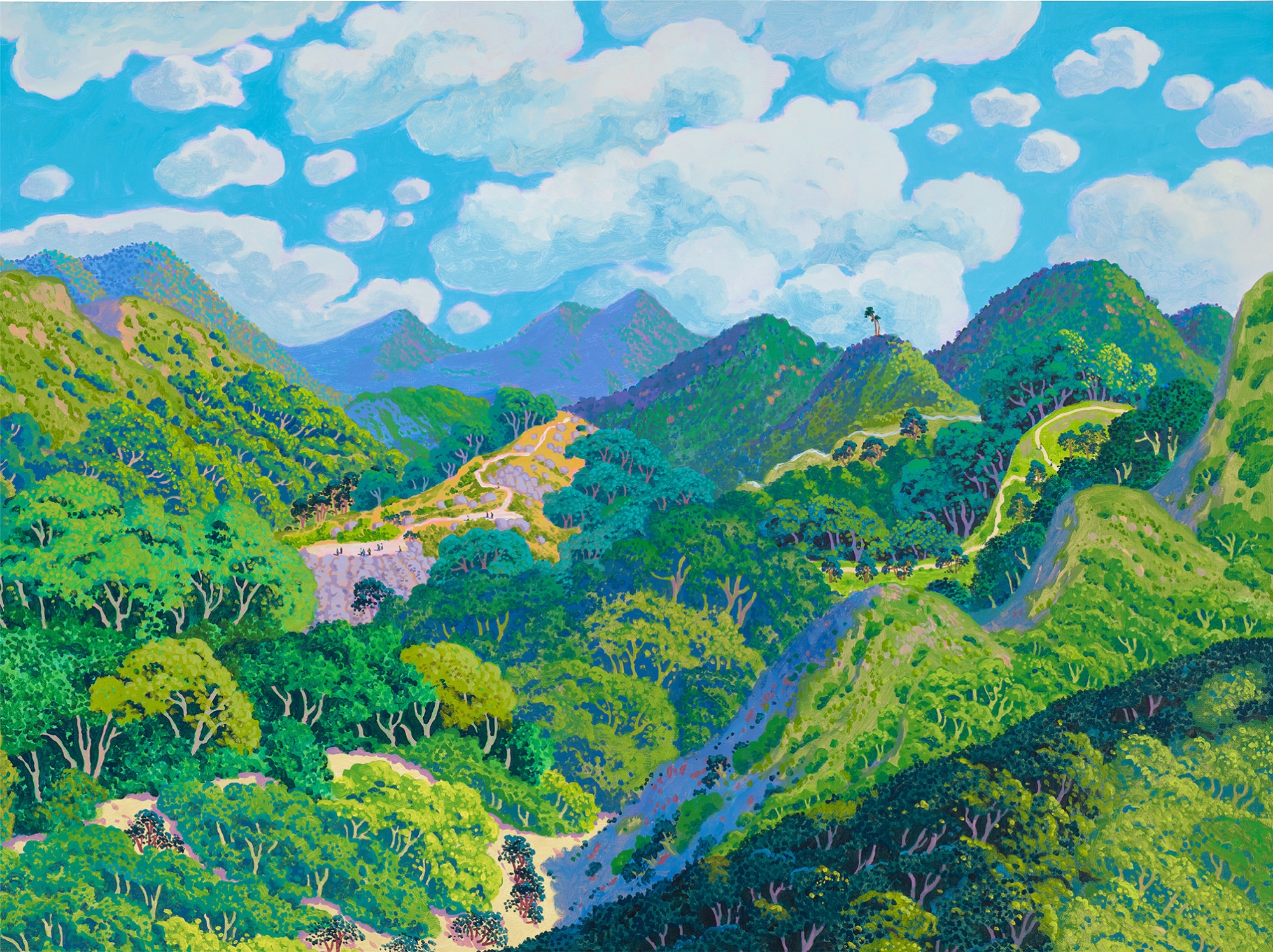 Artwork by Stephen Wong Chun Hei, MacLehose Trail: Section 10, Made of acrylic on canvas