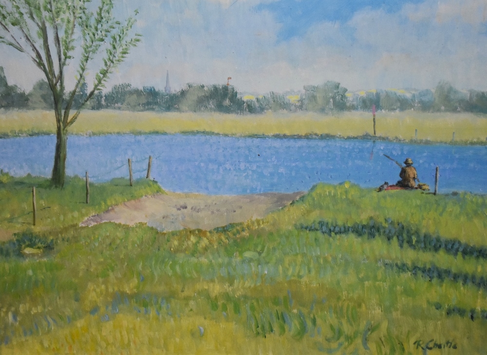R. Chettle | Fisherman by a river | MutualArt