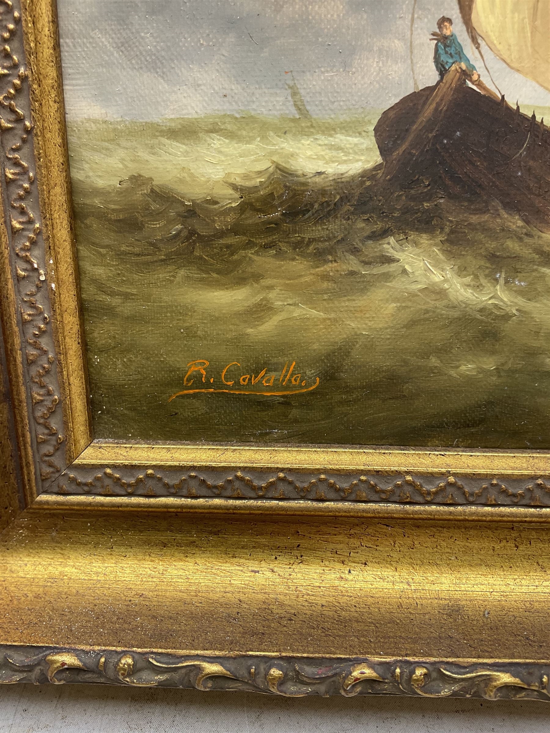 Ronald Cavalla | Fishing Boat on a Stormy Sea | MutualArt
