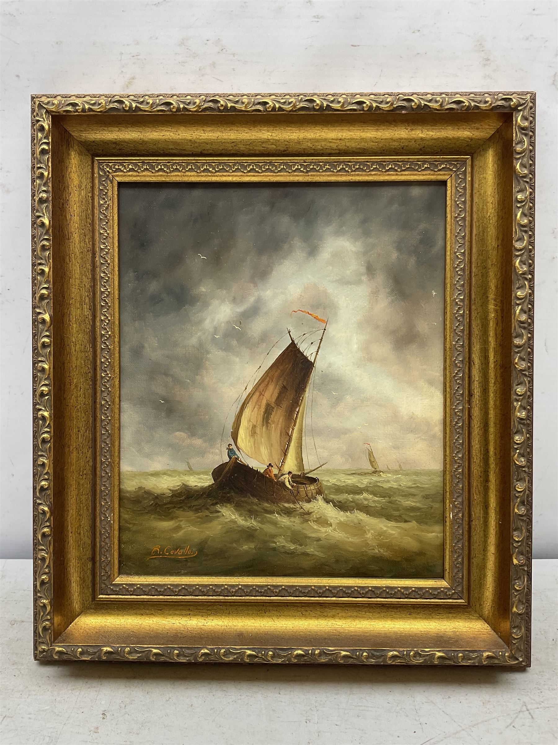 Ronald Cavalla | Fishing Boat on a Stormy Sea | MutualArt