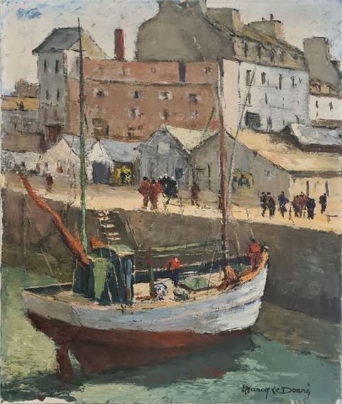 Bateaux au port, Douarnenez by Marcel Le Doare