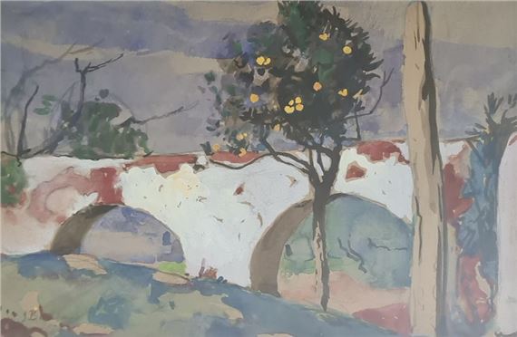 Le pont blanc by Jean Bouchaud