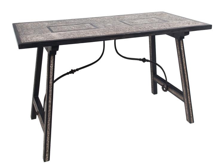 Colonial School, 18th Century | Imposing ebonised wood table | MutualArt