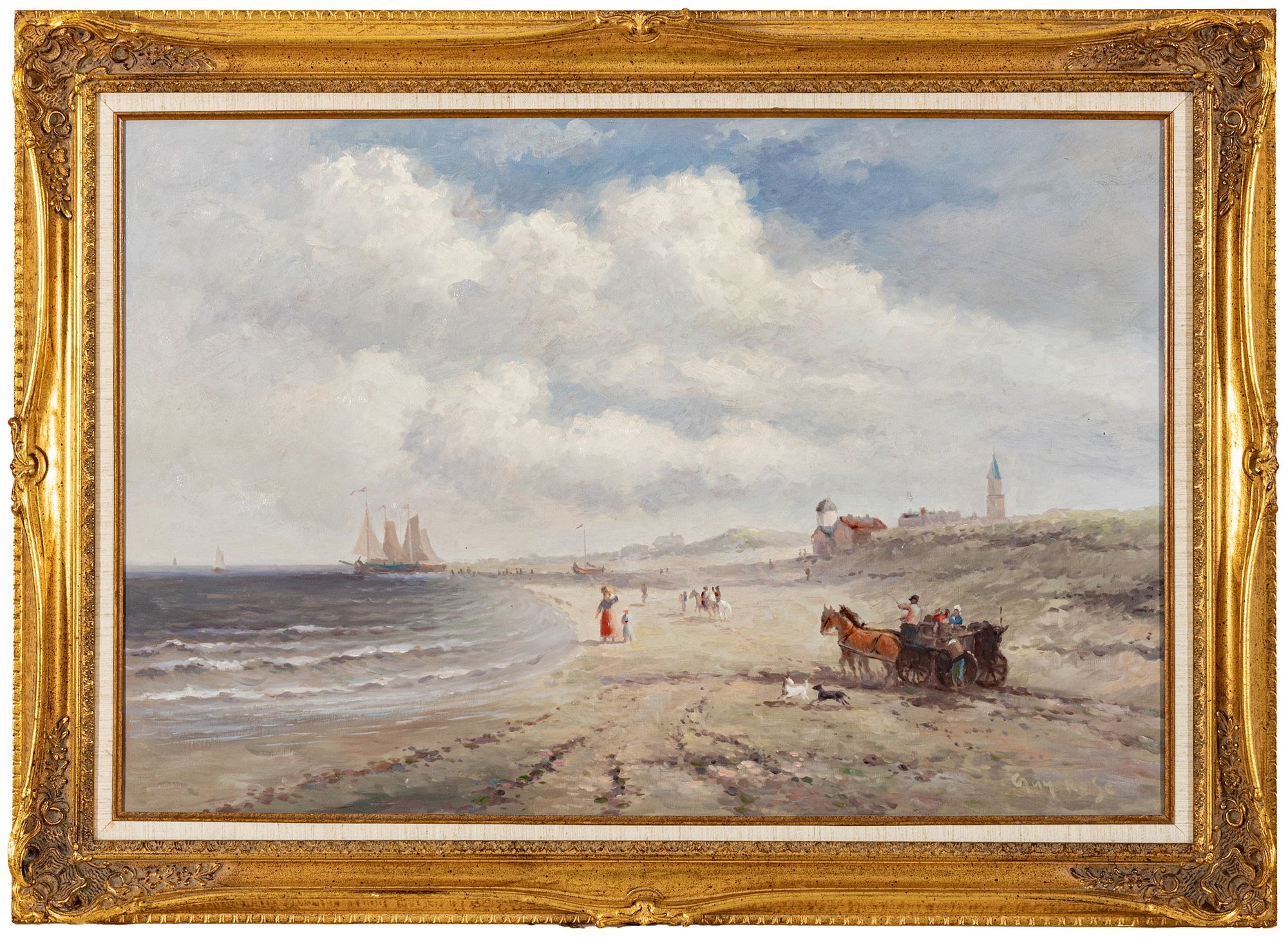 Guy Rose | Attributed to Guy Rose Oil on Canvas Coastal Landscape, H 24 ...