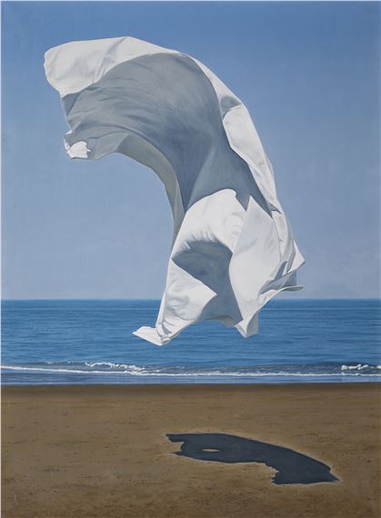 Kasos (Thrown Drapery & Shadow) by David Ligare, Executed in 1980.