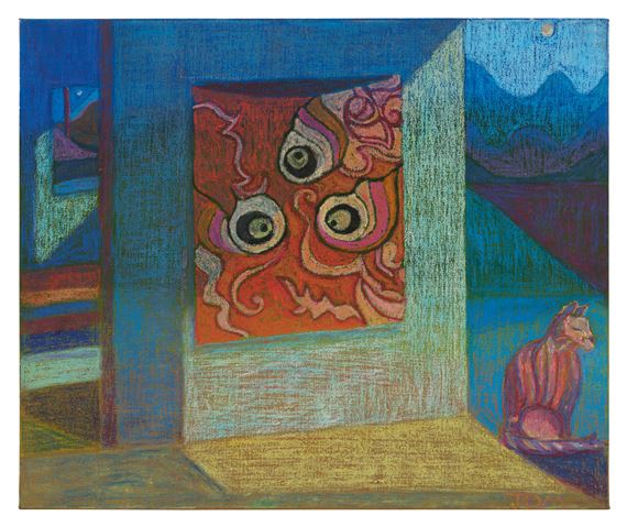 Upstate Interior with Tsao Inspired Painting by JJ Manford, Executed in 2019.