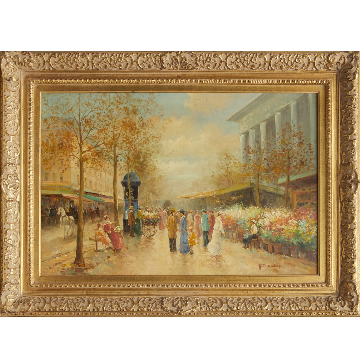 T. E. Penck | Flower vendor scene (1929) | MutualArt