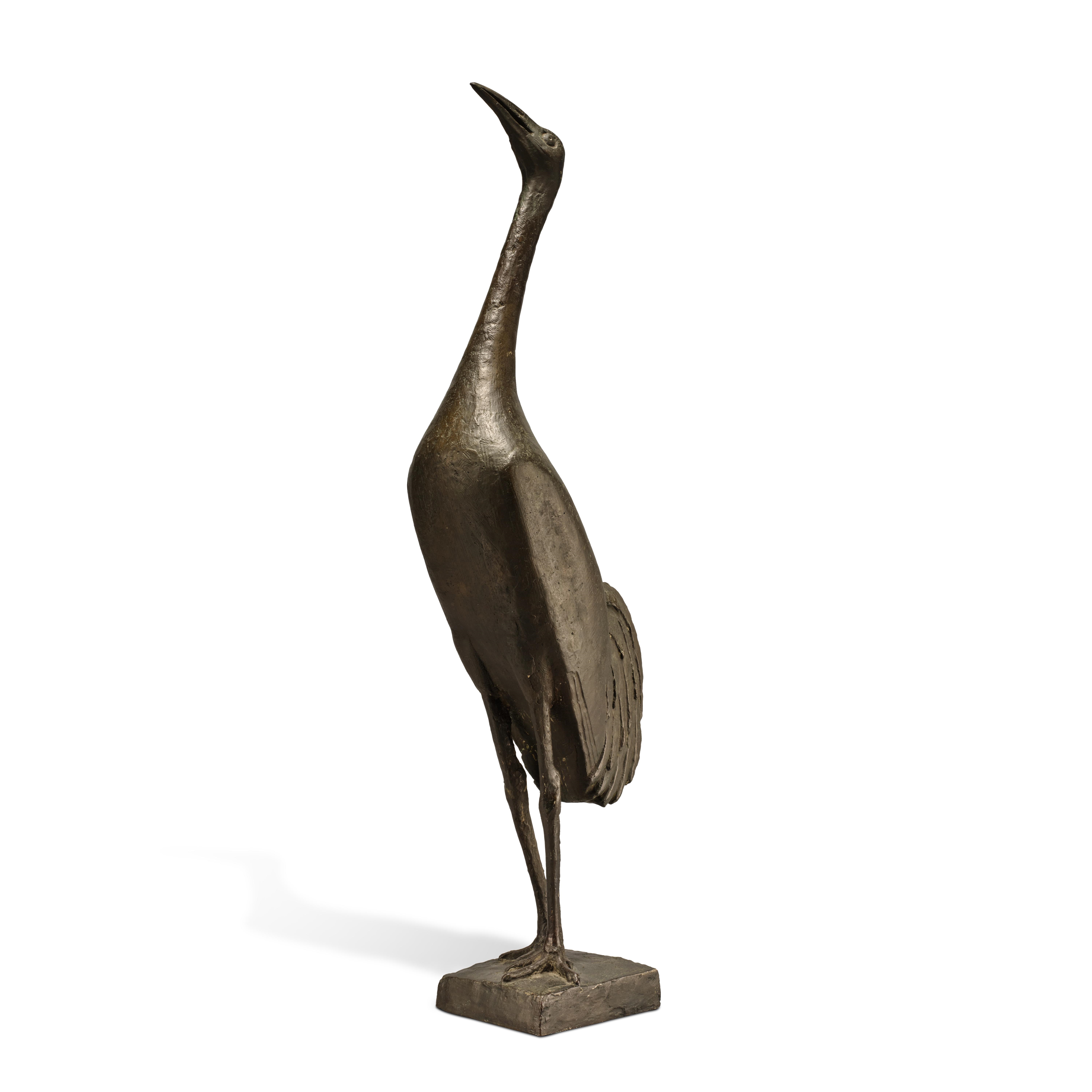 Artwork by Gerhard Marcks, Crane, Made of bronze