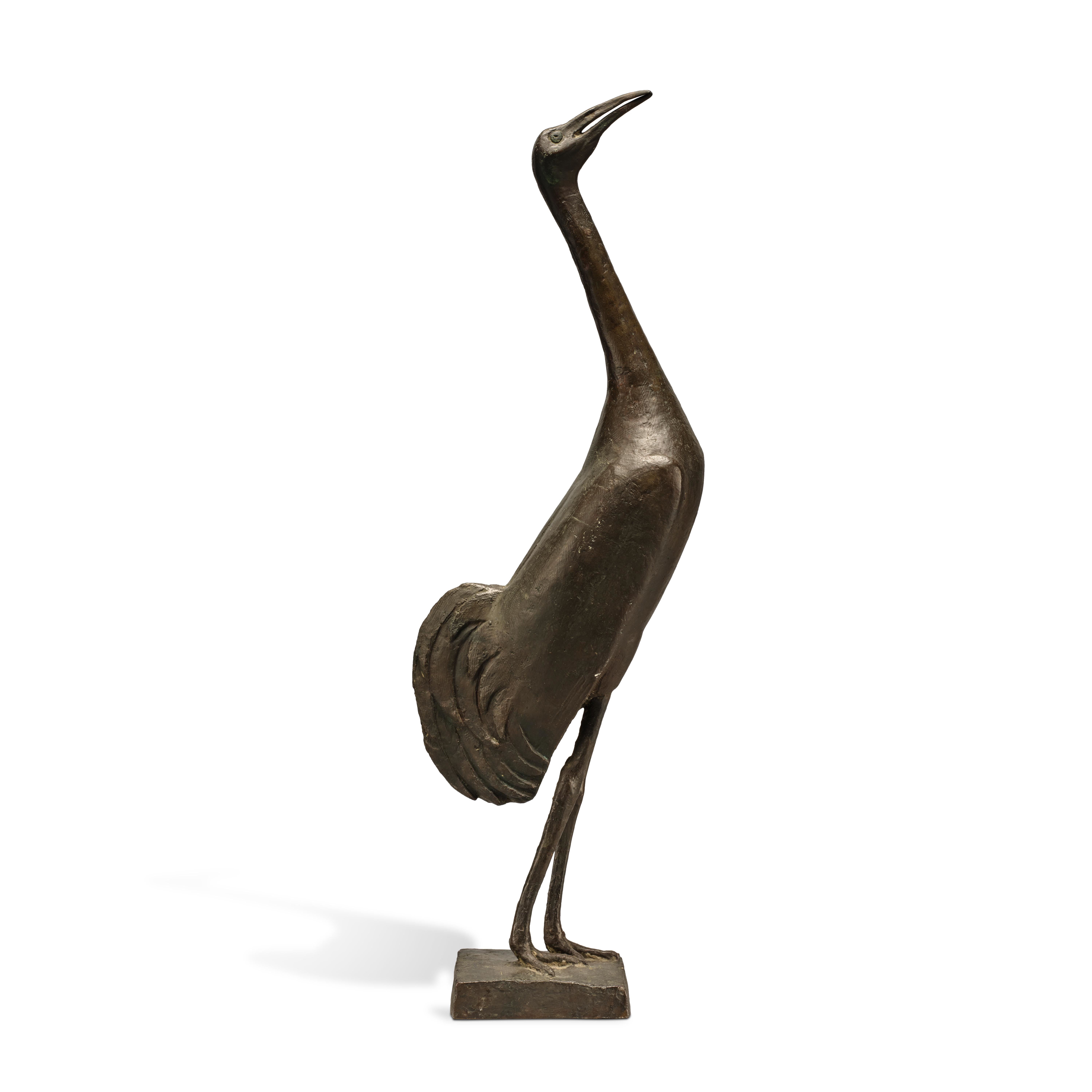 Artwork by Gerhard Marcks, Crane, Made of bronze