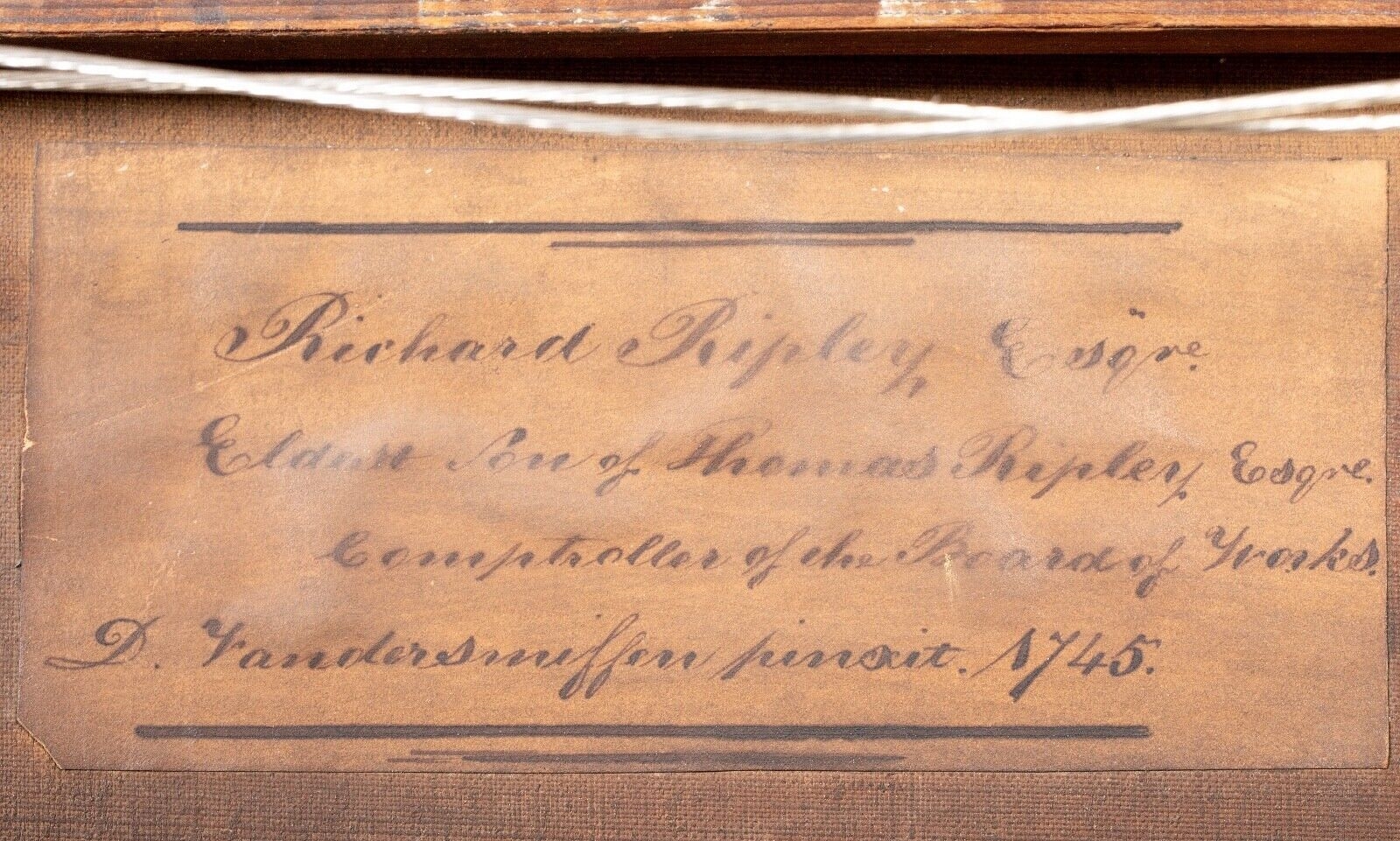 Artwork by Dominicus van der Smissen, PORTRAIT OF RICHARD RIPLEY, Made of oil on canvas