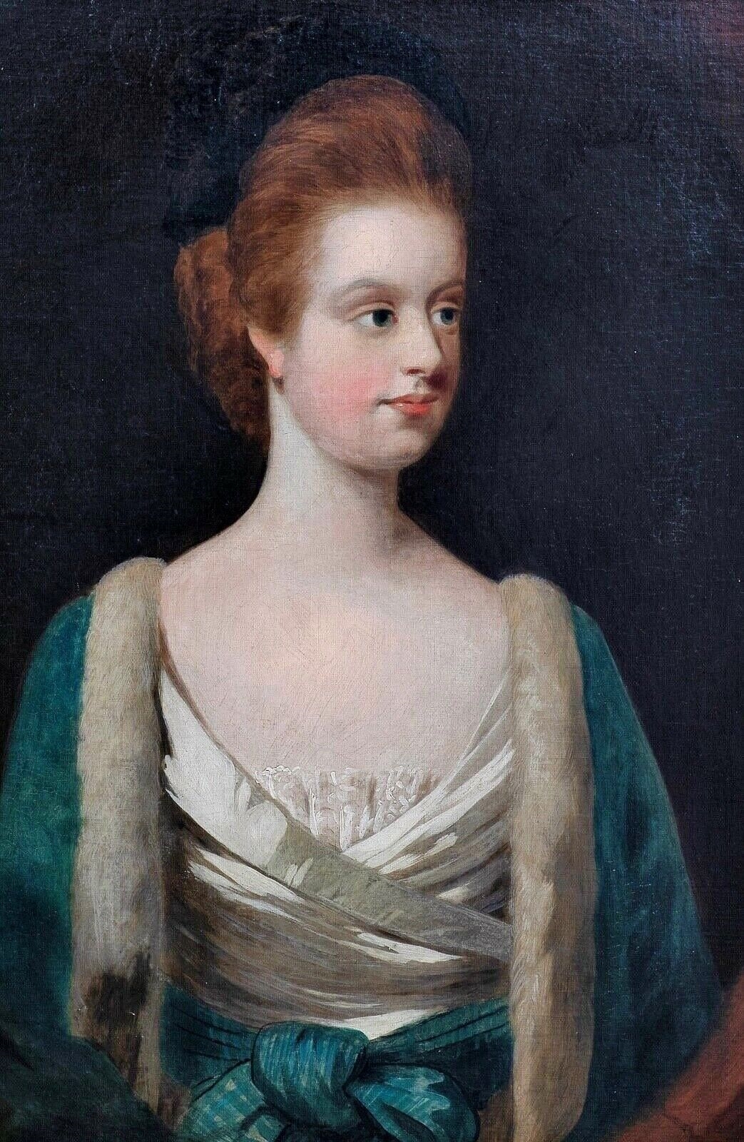 Artwork by Nathan Drake, PORTRAIT OF A GIRL MISS GRIMSTON, Made of oversized oil on canvas