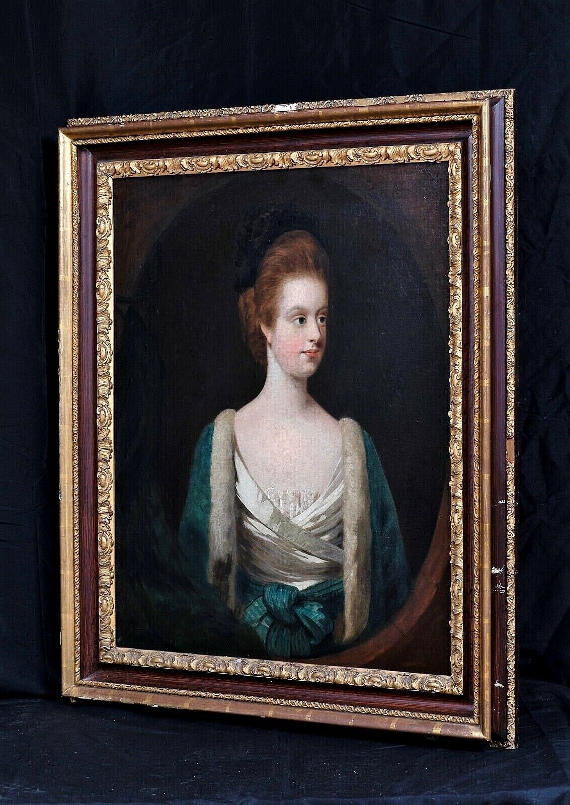 Artwork by Nathan Drake, PORTRAIT OF A GIRL MISS GRIMSTON, Made of oversized oil on canvas