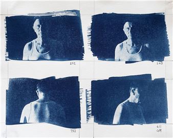 Still Frames 260, 332, 611 and 732 from Moving Cyanotype - Greg Mettler