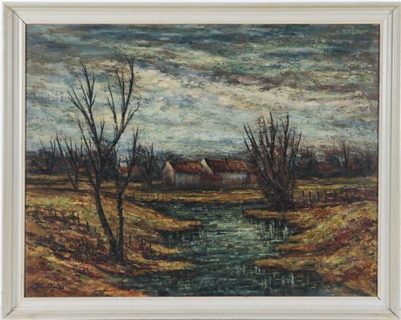 Waterlandschap by Frans Ronda