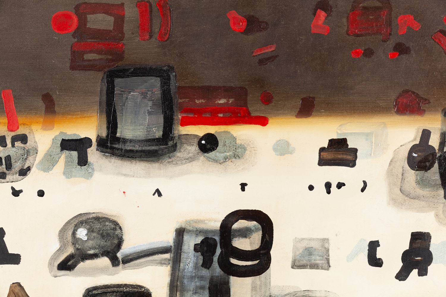 Artwork by Jan Tarasin, "Counted Items", Made of oil on canvas