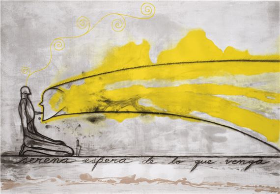 Serena espera de lo que venga by José Bedia, 2005