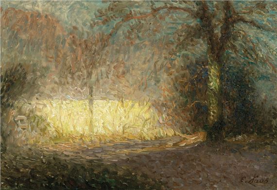 A Park by the River Lys (1908) by Emile Claus, novembre 1908