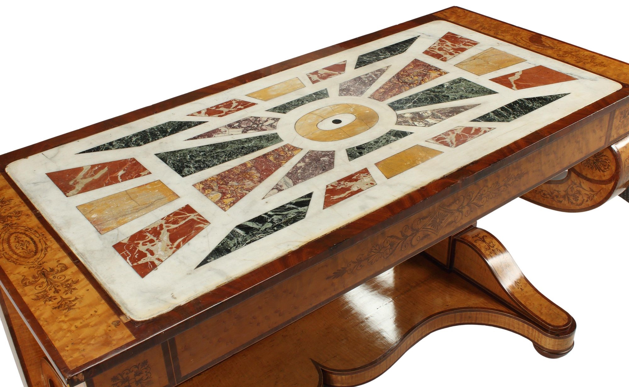 Charles X | CHARLES X INLAID & SPECIMEN MARBLE INSET CONSOLE (19 ...