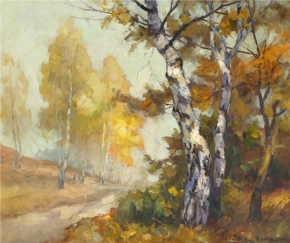 Willy Herrmann | Birken im Herbst (1945) | MutualArt