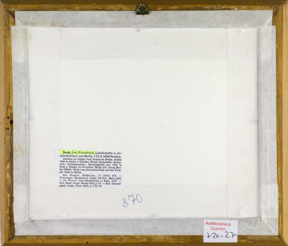 Artwork by Johann Friedrich Stock, Altstadtstraße in Potsdam, Made of watercolor on cardboard