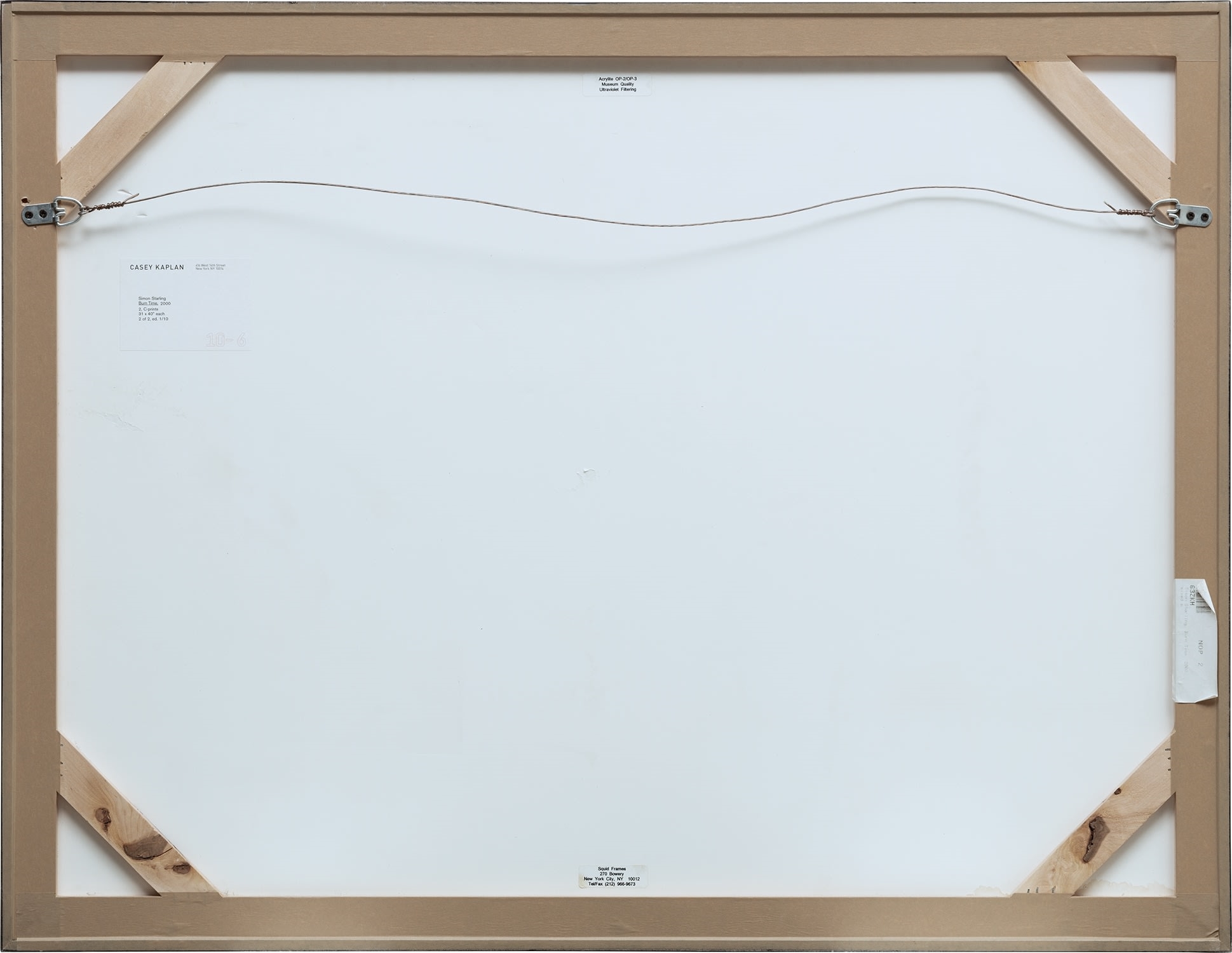 Artwork by Simon Starling, Burn, Made of chromogenic print, mounted to Sintra, in 2 parts