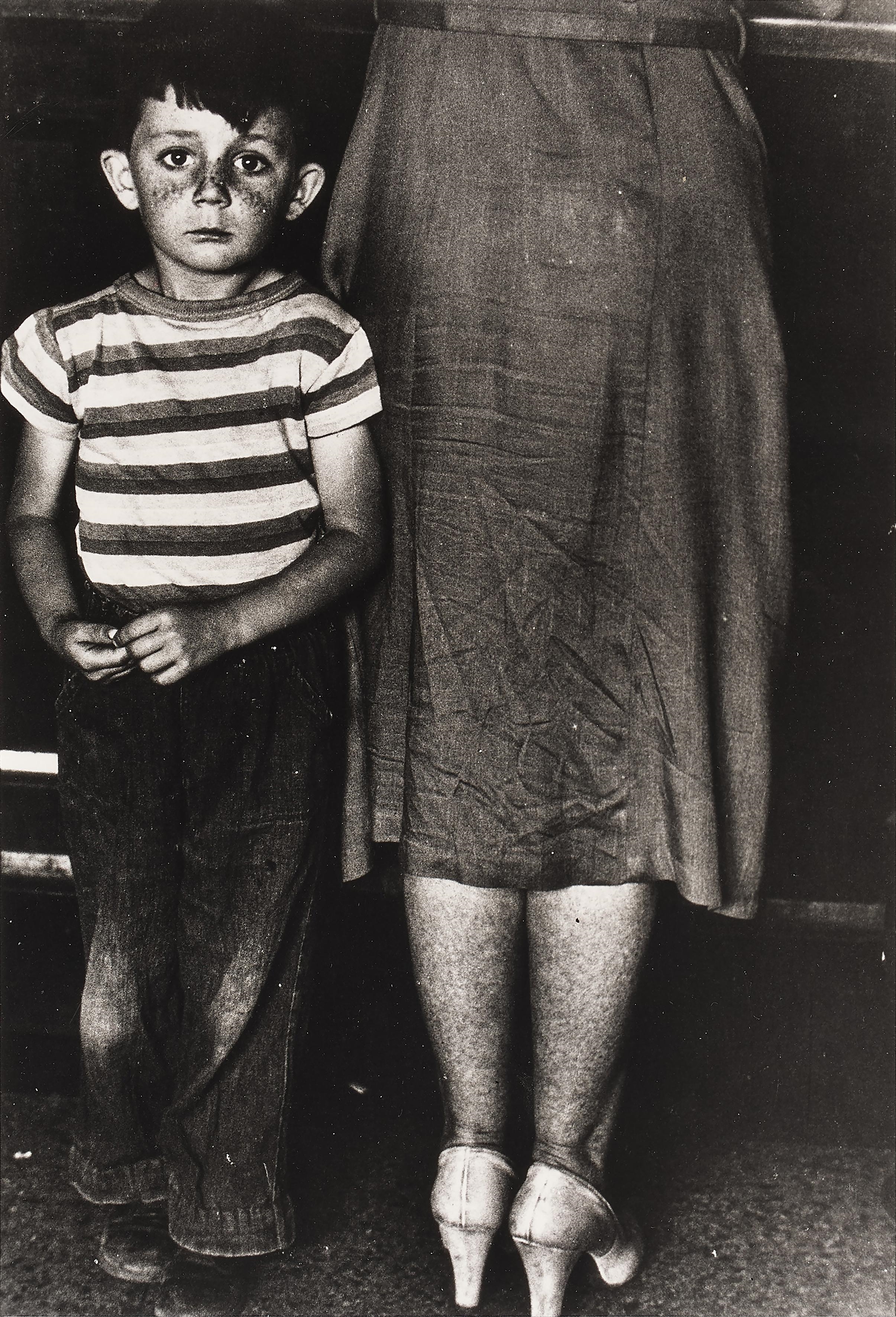 Artwork by Gordon Parks, Mother and Child in a Bar, Blind River, Ontario, Made of gelatin silver print