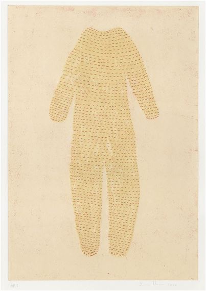 Yellow Suit and Red Stitches by Lynn Beldner, 2000