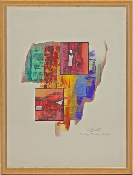 "Silber zu Rot" by Ernst Peter Rade, 1990