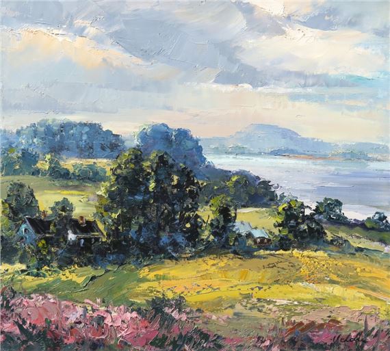 At Raznas lake 1984 by Harijs Veldre, 1984