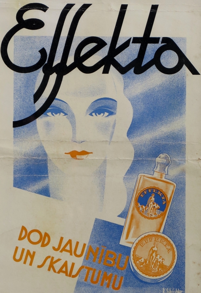Artwork by Raimunds Sisko, Commercial Poster ''Effekta’’, Made of lithography on paper