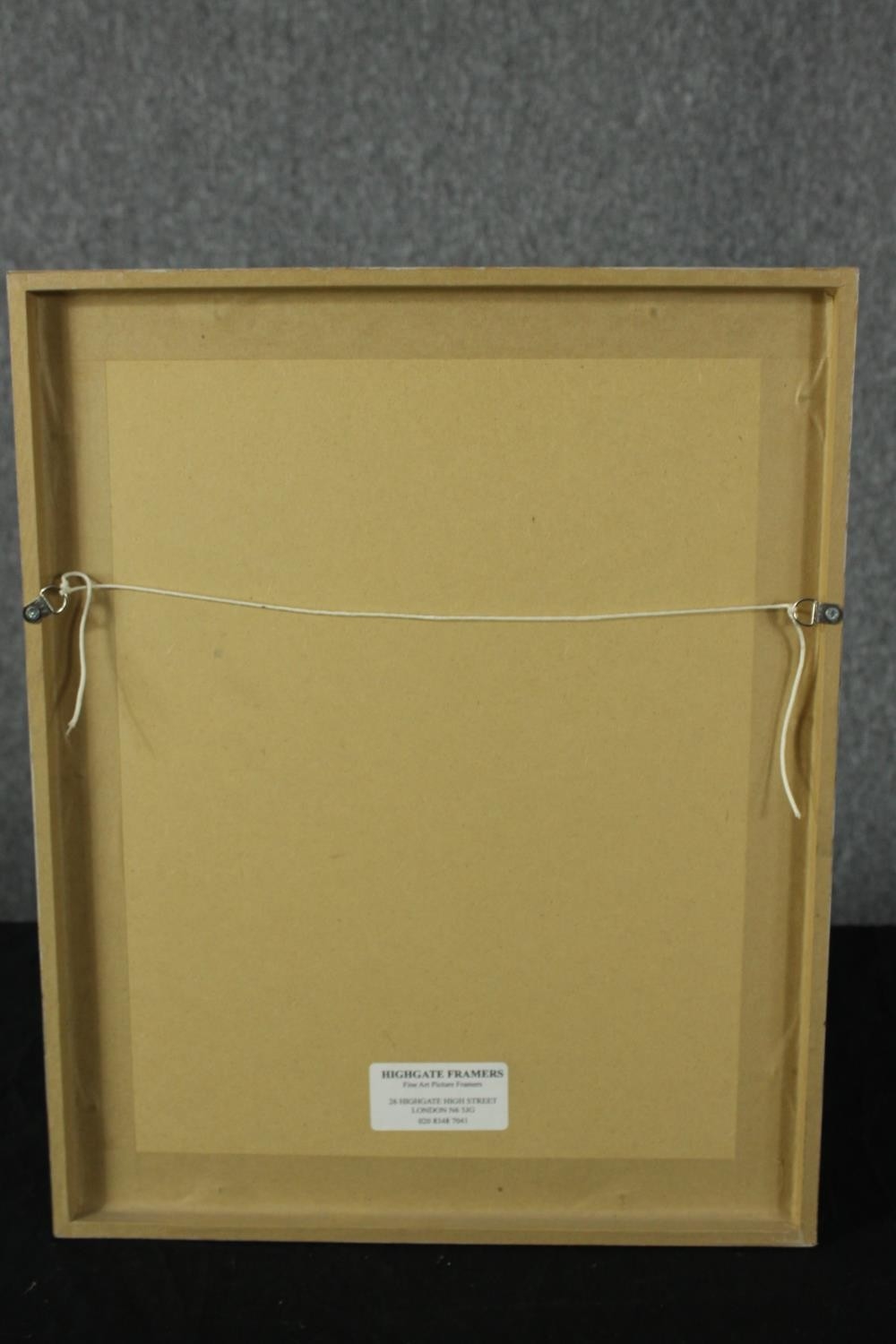 Artwork by Leila Pedersen, Tiger against a classical background, Made of Crayon on paper