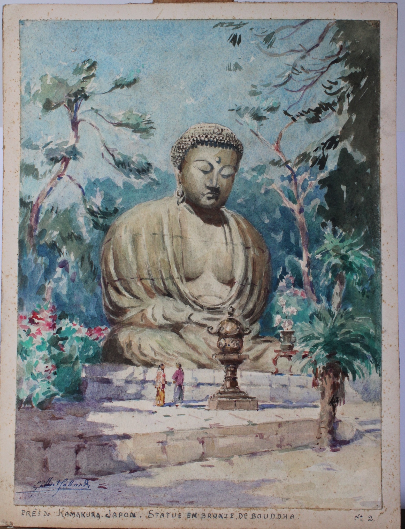 Gilbert Galland Statue en bronze de Bouddha MutualArt