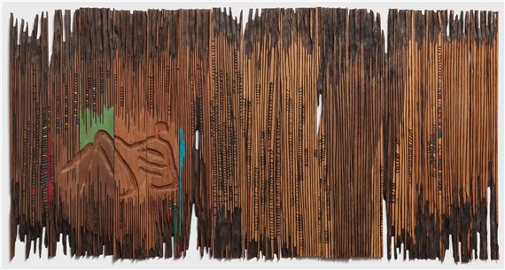 On Grandma's Cloth by El Anatsui, 1993