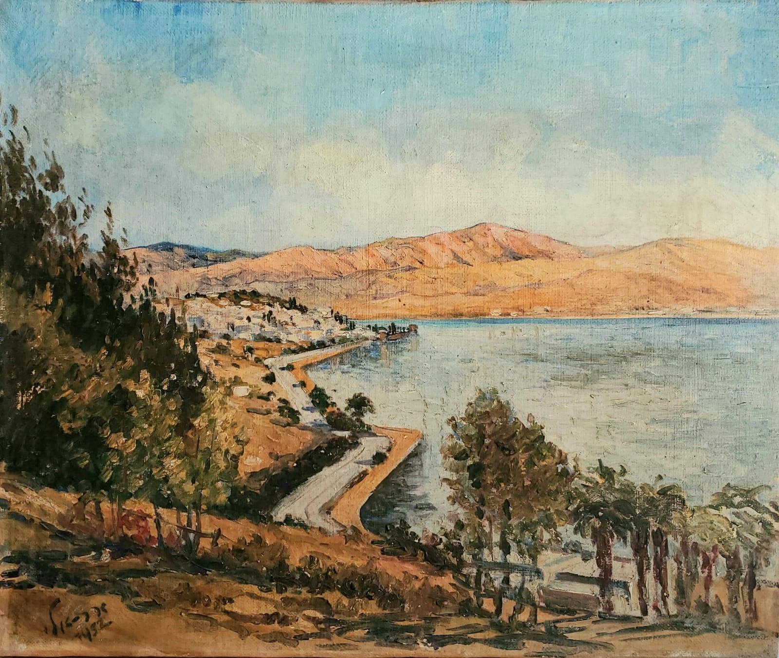 Zvi Raphaeli | Kinneret view (1952) | MutualArt