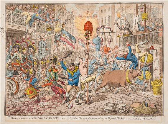Promis'd Horrors of the French Invasion by James Gillray, 1796