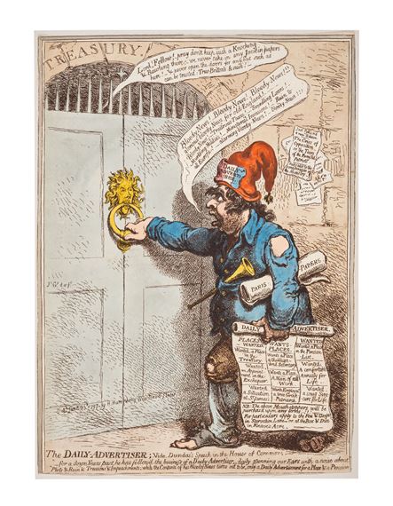 The Daily-Advertiser by James Gillray, 1797