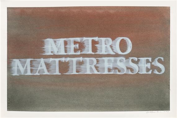 Ed Ruscha | Metro Mattresses #2 (2015) | MutualArt