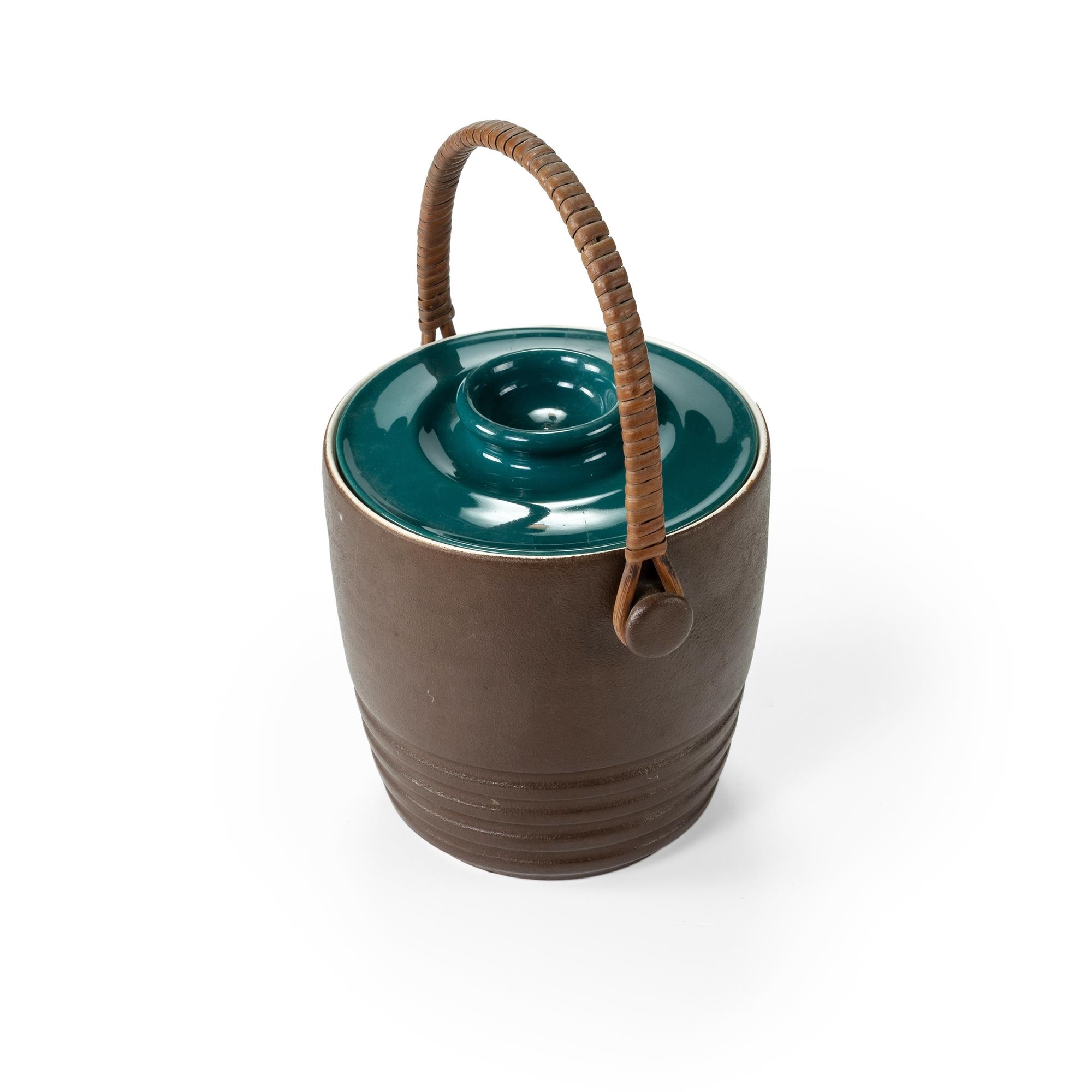 Allan Lowe Covered Ice Bucket with Cane Handle. MutualArt