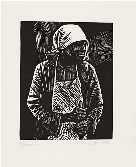 Survivor by Elizabeth Catlett, 1983