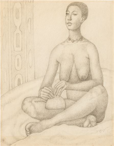 Untitled (Seated African Woman) by John Biggers, 1957