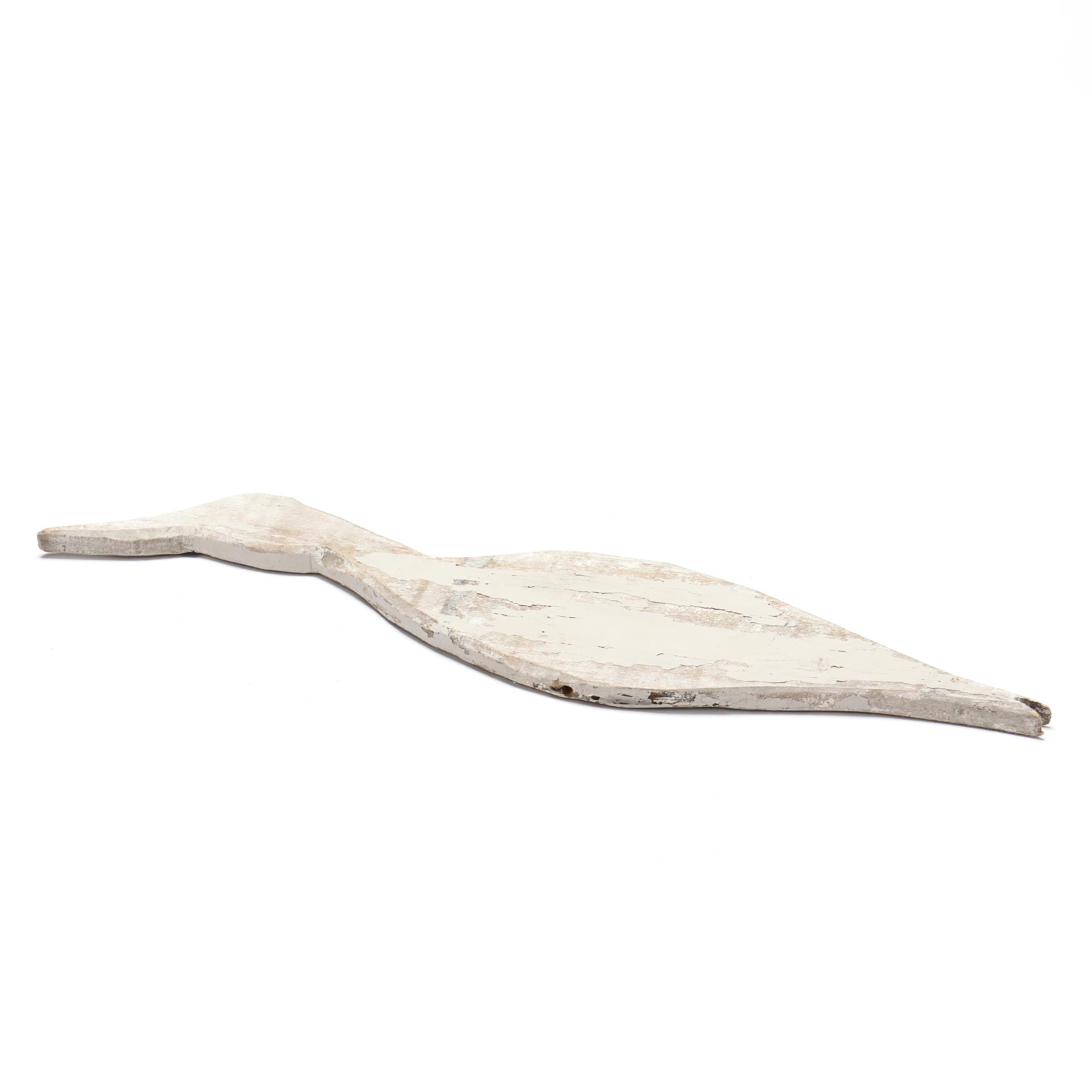 Artwork by Clem Fulcher, Egret, Made of carved and painted wood