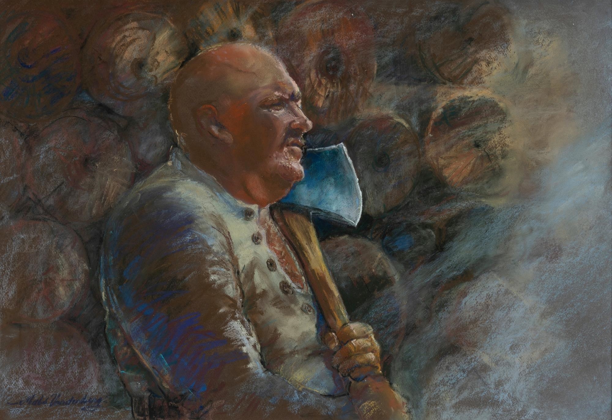 Artwork by Margaret Vandenberg, 'Axeman's Dawn, Made of Pastel