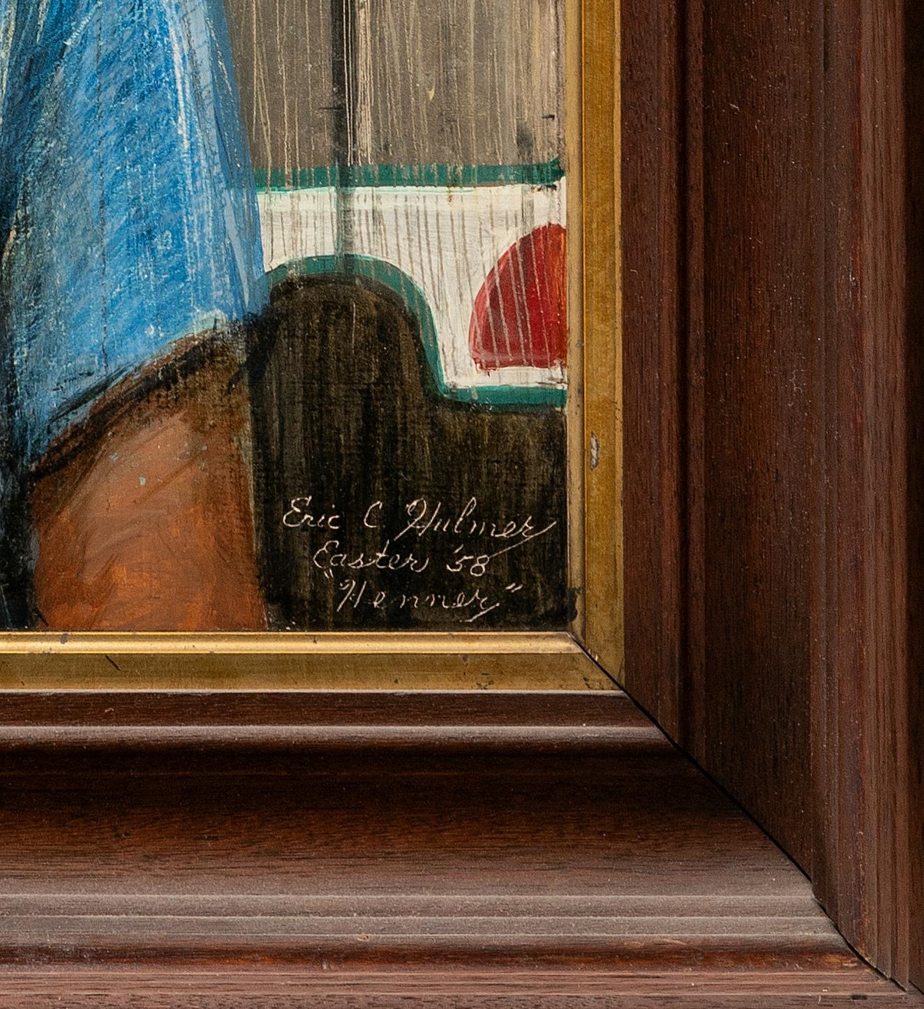 Artwork by Eric C. Hulmer, Portrait of an Amish man., Made of Oil on masonite