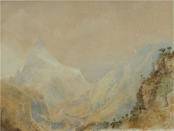 Alpine Valley by Nicolas Chevalier, 1889