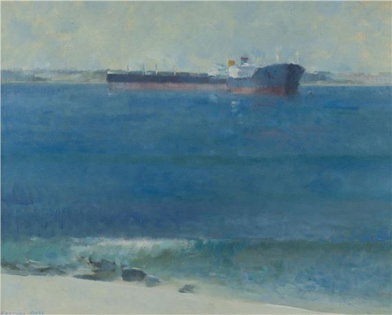 Ship in the Harbour by Frederic Bates