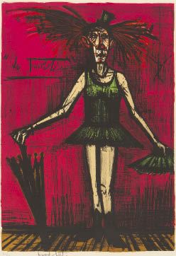 Bernard Buffet | L'ecuyere from MON CIRQUE (1968) | MutualArt